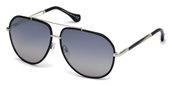 Balenciaga BA0062 01B shiny black gradient smoke sunglasses