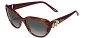 Chopard SCH147S 01GJ Striped Red Havana sunglasses