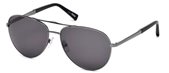 Ermenegildo Zegna EZ0035 12A - shiny dark ruthenium / smoke  sunglasses