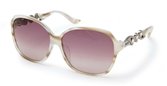 Moschino MO592 Striped Pearl Shiny Light Ruthenium, Crystal Swarovski (03) Shaded Dark Smoke sunglasses