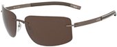 Silhouette Trophy 8653 6201 Silky Matt Brown, Cr&#232;me Detail sunglasses