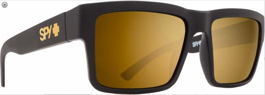 Spy MONTANA 183528973417 AF SOFT MATTE BLACK - HAPPY BRONZE w/ GOLD MIRROR Sunglasses