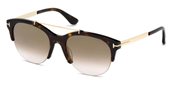 Tom Ford FT0517 ADRENNE ADRENNE 52G dark havana / brown mirror sunglasses