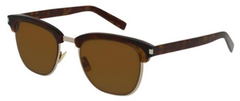 Yves Saint Laurent SL 108 SLIM 004 Dark Havana/Gold / Brown Sunglasses